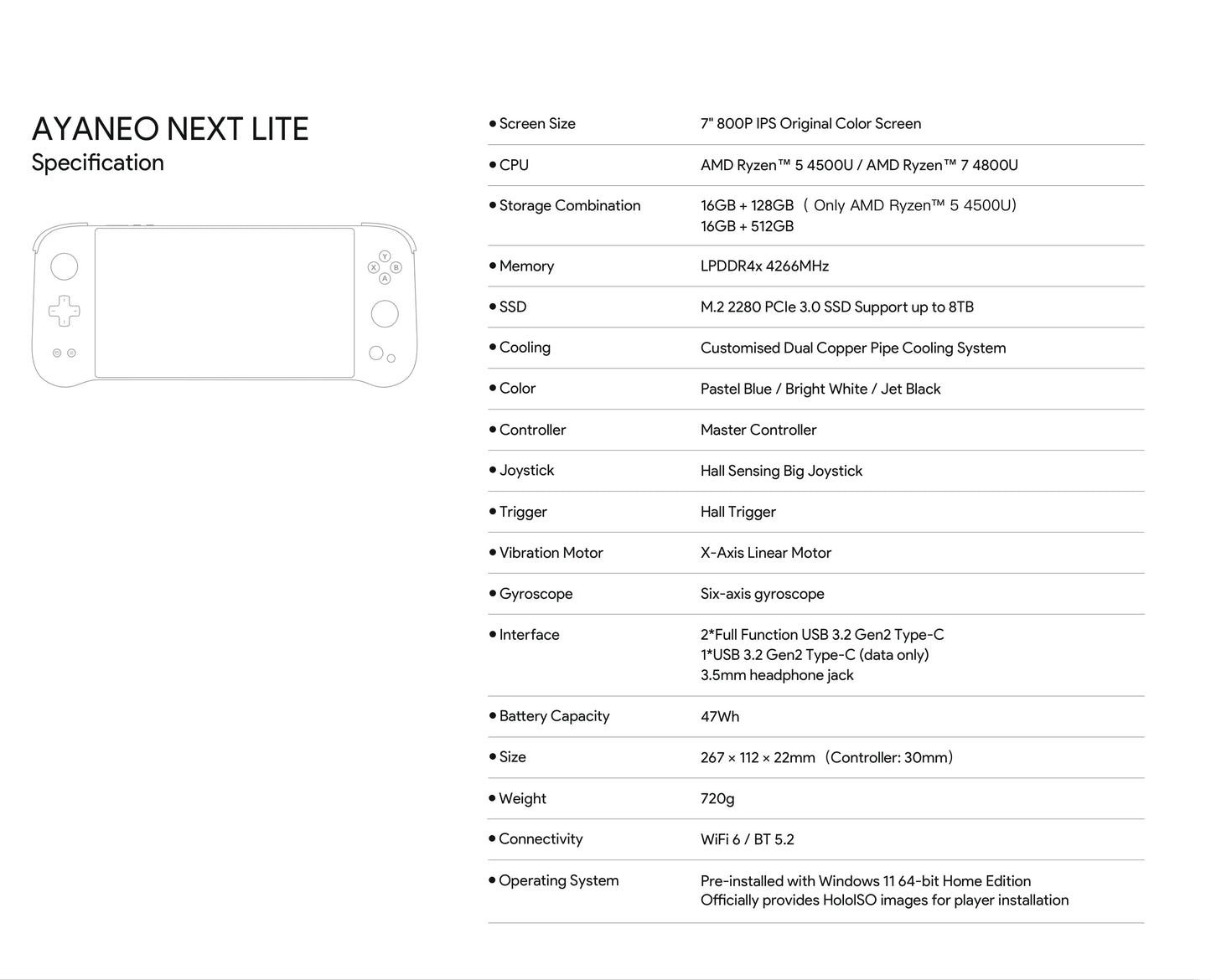 【AYANEO】NEXT LITE SteamOS掌機