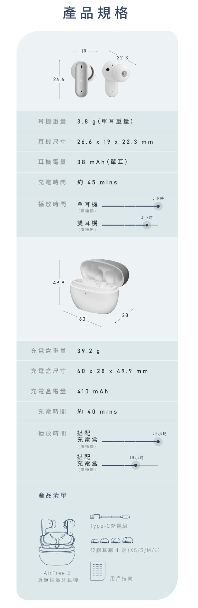 【omthing】AirFree2 真無線藍牙耳機