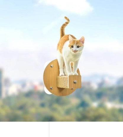 【LitoMON怪獸部落】吸盤式貓階梯 麻柱款